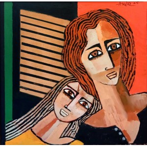 Anwar Maqsood, 24 x 24 Inch, Acrylic on Canvas, Figurative Painting, AC-AWM-121